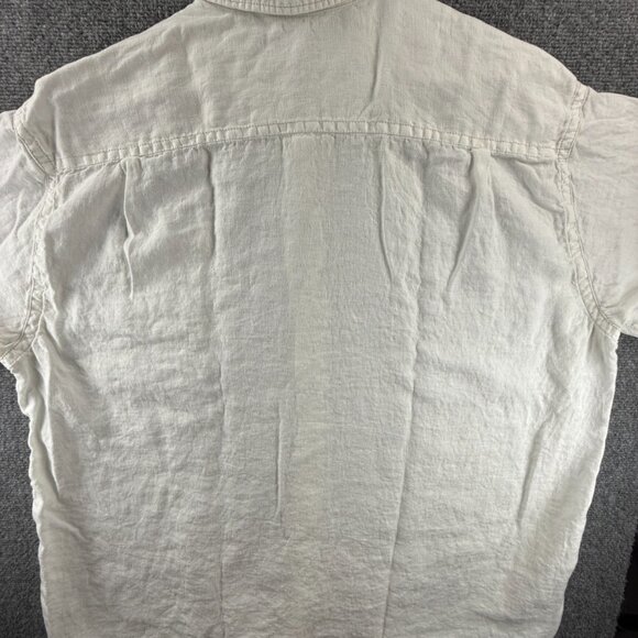 Tommy Bahama 2XL Point Linen White Resort Pocket Men Casual Solid Beach Shirt - Picture 14 of 14